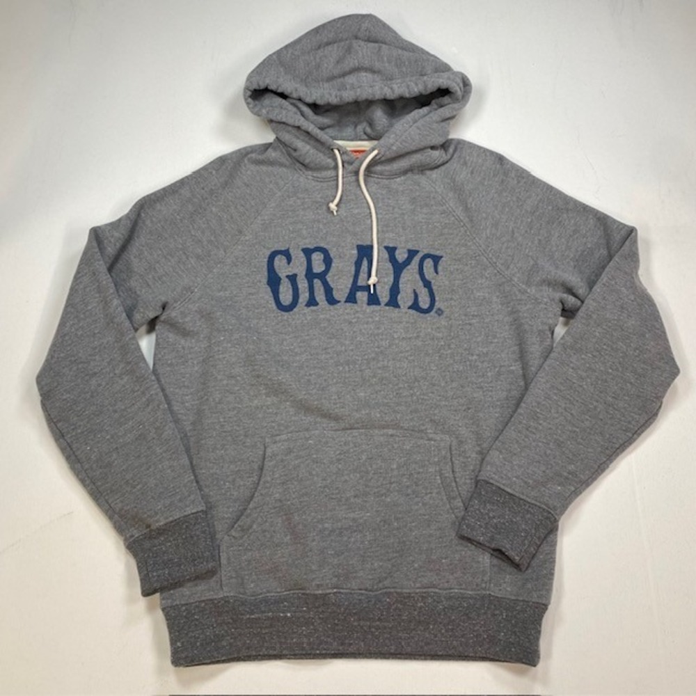 Homage Homestead Grays Negro Leagues Heather Gray Pullover Hoodie Mens Medium